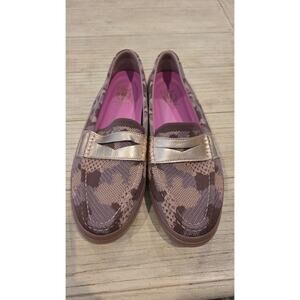Cole Haan Pinch Weekender LX Womens Penny Loafers Purple Camo Knit Slip On 10.5